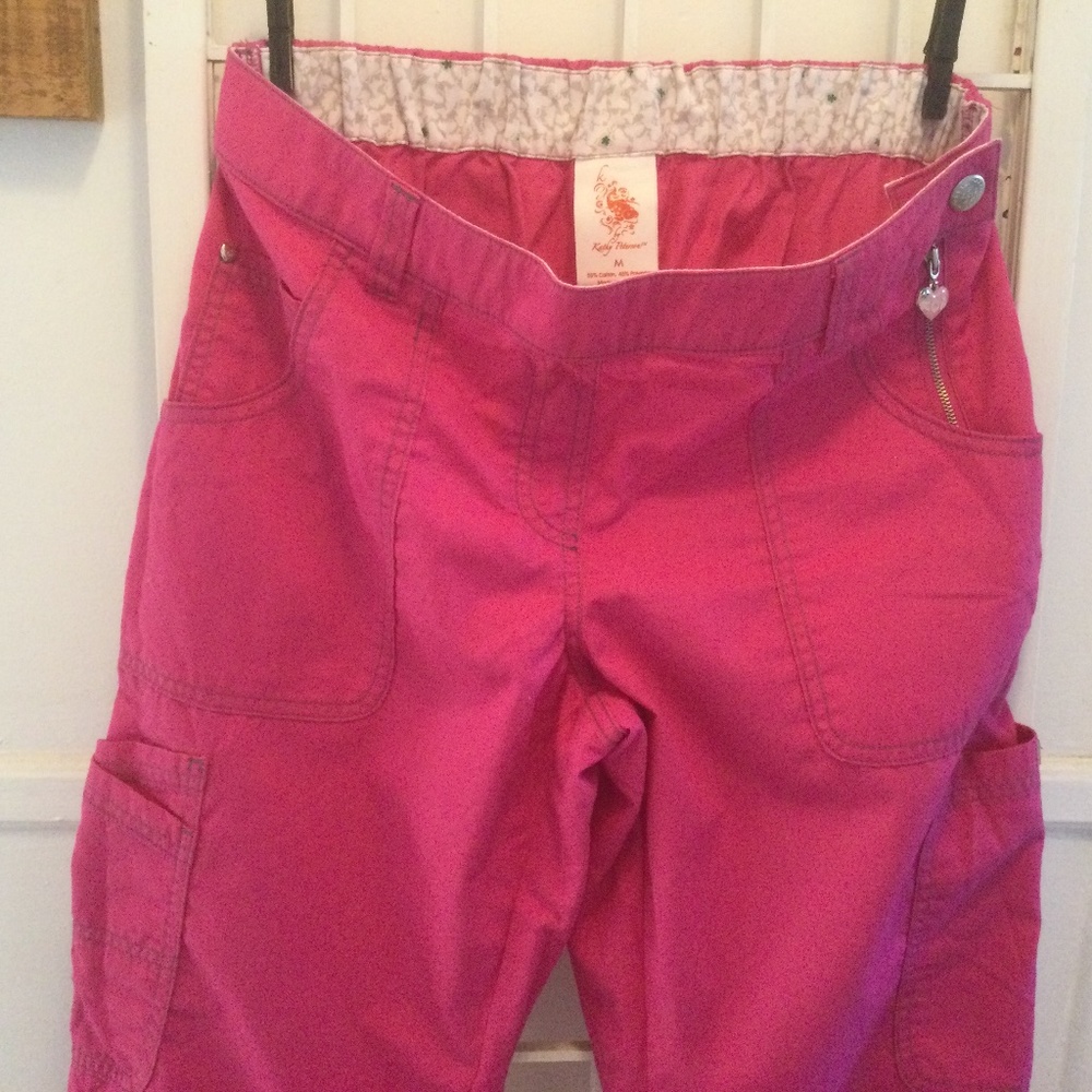 Koi Sara Scrub Pants Flamingo Pink Size Medium Regular Excellent Condition